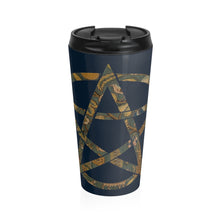 Load image into Gallery viewer, Garden Print Pentagram Stainless Steel Travel Mug