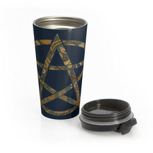 Load image into Gallery viewer, Garden Print Pentagram Stainless Steel Travel Mug