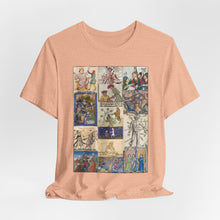Load image into Gallery viewer, People Getting Stabbed in Medieval Manuscripts Jersey Short Sleeve Tee