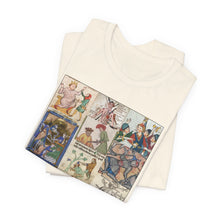 Load image into Gallery viewer, People Getting Stabbed in Medieval Manuscripts Jersey Short Sleeve Tee