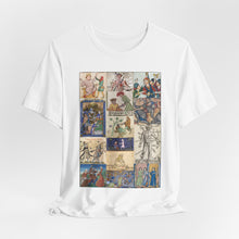 Load image into Gallery viewer, People Getting Stabbed in Medieval Manuscripts Jersey Short Sleeve Tee
