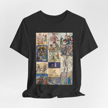 Load image into Gallery viewer, People Getting Stabbed in Medieval Manuscripts Jersey Short Sleeve Tee