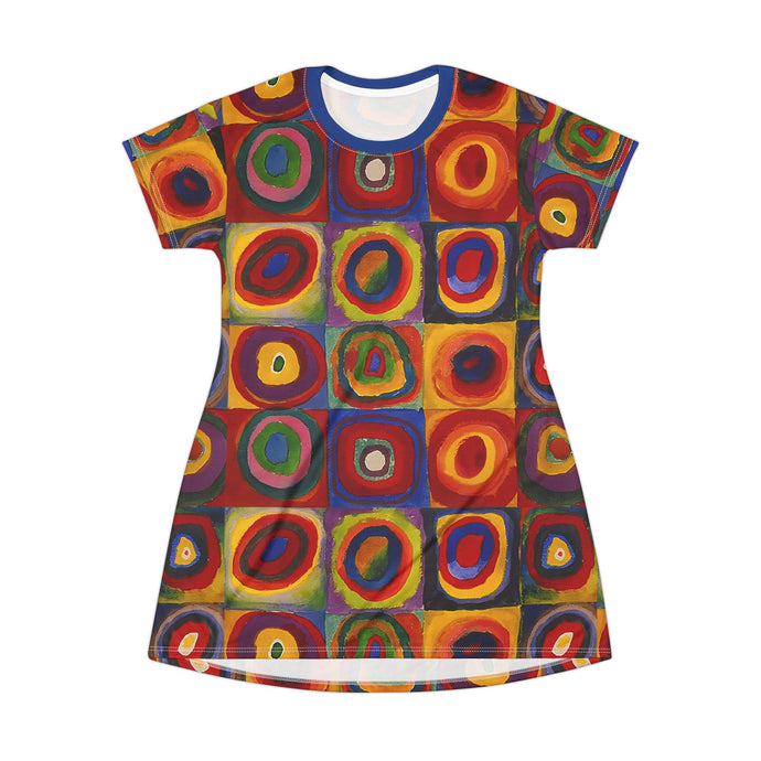 Kandinsky Print Tunic Top,  Bohemian Style, Art-Inspired Fashion, Perfect Gift for Art Lovers
