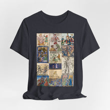Load image into Gallery viewer, People Getting Stabbed in Medieval Manuscripts Jersey Short Sleeve Tee