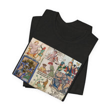 Load image into Gallery viewer, People Getting Stabbed in Medieval Manuscripts Jersey Short Sleeve Tee