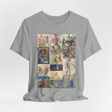 Load image into Gallery viewer, People Getting Stabbed in Medieval Manuscripts Jersey Short Sleeve Tee