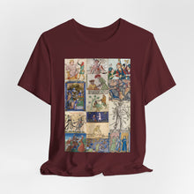 Load image into Gallery viewer, People Getting Stabbed in Medieval Manuscripts Jersey Short Sleeve Tee