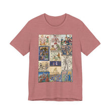 Load image into Gallery viewer, People Getting Stabbed in Medieval Manuscripts Jersey Short Sleeve Tee