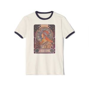 Art Nouveau Ringer Vintage Style T-Shirt