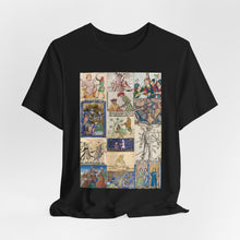 Load image into Gallery viewer, People Getting Stabbed in Medieval Manuscripts Jersey Short Sleeve Tee
