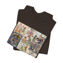 Load image into Gallery viewer, People Getting Stabbed in Medieval Manuscripts Jersey Short Sleeve Tee