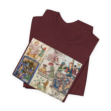 Load image into Gallery viewer, People Getting Stabbed in Medieval Manuscripts Jersey Short Sleeve Tee