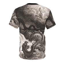 Load image into Gallery viewer, Slaying Leviathan Unisex Cut &amp; Sew Tee (AOP)