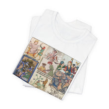 Load image into Gallery viewer, People Getting Stabbed in Medieval Manuscripts Jersey Short Sleeve Tee