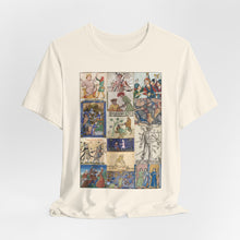 Load image into Gallery viewer, People Getting Stabbed in Medieval Manuscripts Jersey Short Sleeve Tee