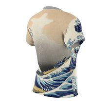 Load image into Gallery viewer, Great Wave of Kanagawa Graphic Tee, Womens T-Shirt, AOP Cut &amp; Sew Shirt, Beachwear Gift, Summer Fashion, Art Inspired Apparel