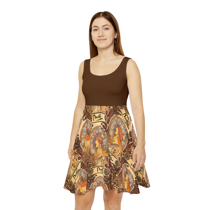 Alphonse Mucha Zodiac Skater Dress (AOP)