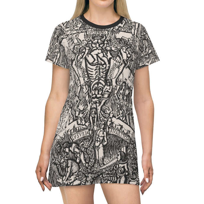The Inferno All Over Print T-shirt Mini-Dress