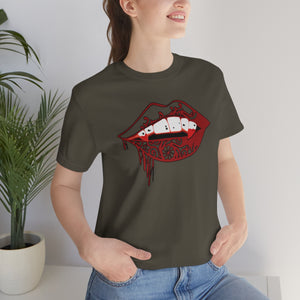 Vampire Lips Jersey Short Sleeve Tee