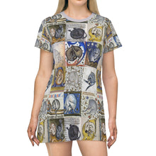 Load image into Gallery viewer, Medieval Cats Licking Their Butts AOP T-shirt Dress