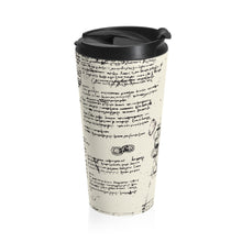 Load image into Gallery viewer, Da Vinci&#39;s Notebook Stainless Steel Travel Mug