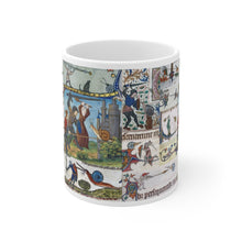 Load image into Gallery viewer, Medieval Knights Fighting Snails Ceramic Mug 11oz
