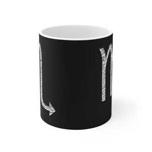 Scorpio Newsprint Ceramic Mug 11oz