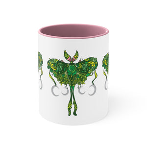 Luna Moth Accent Coffee Mug, 11oz