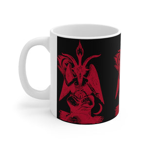 Red Baphomet Ceramic Mug 11oz