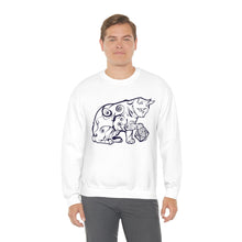 Load image into Gallery viewer, Cat Playing D&amp;D Heavy Blend™ Crewneck Sweatshirt