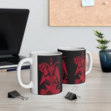 Load image into Gallery viewer, Red Baphomet Ceramic Mug 11oz