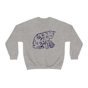 Cat Playing D&D Heavy Blend™ Crewneck Sweatshirt