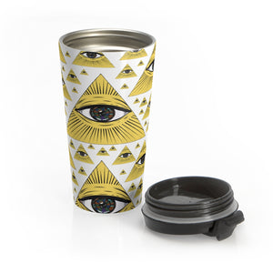 Illuminati Eye Stainless Steel Travel Mug