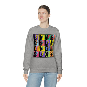 Live Deliciously Heavy Blend™ Crewneck Sweatshirt