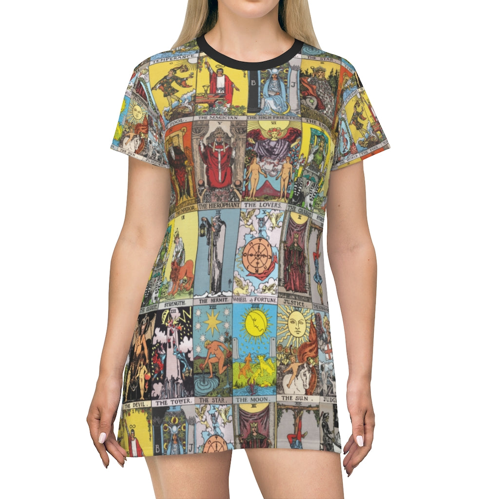 Tarot All Over Print T-Shirt Mini-Dress