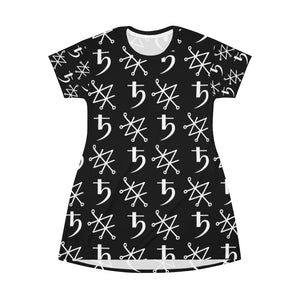 Saturn Seal All Over Print T-Shirt Mini-Dress