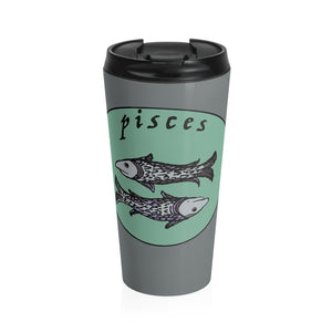 Pisces Vintage Stainless Steel Travel Mug