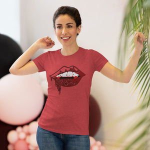 Vampire Lips Slim Fit Triblend Tee