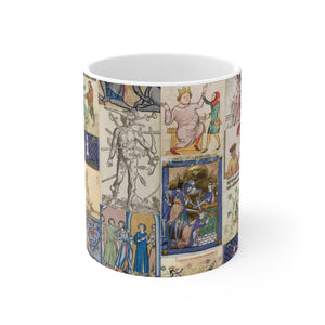 People Getting Stabbed in Medieval Art Ceramic Mug 11oz
