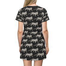 Load image into Gallery viewer, Flaisch Macht Flaish Cat All Over Print T-Shirt Dress