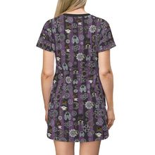 Load image into Gallery viewer, Steampunk Gnomes All Over Print T-Shirt Dress