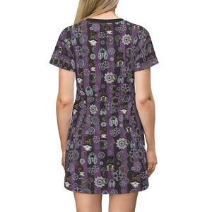 Steampunk Gnomes All Over Print T-Shirt Dress