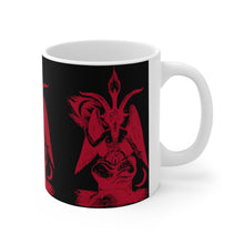 Load image into Gallery viewer, Red Baphomet Ceramic Mug 11oz