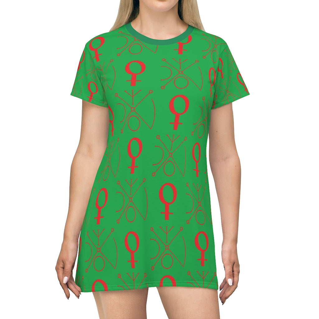 Venus Seal All Over Print T-Shirt Mini-Dress