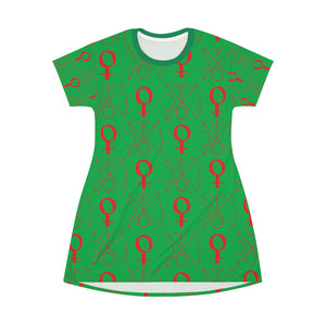 Venus Seal All Over Print T-Shirt Mini-Dress